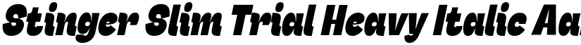 Stinger Slim Trial Heavy Italic font