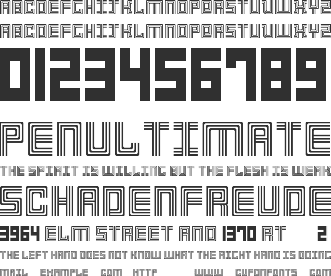 3 Strokes font preview