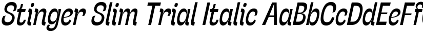 Stinger Slim Trial Italic font