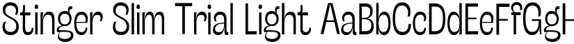 Stinger Slim Trial Light font