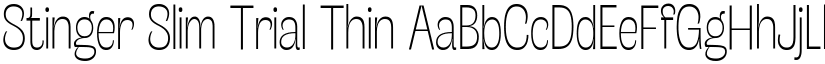 Stinger Slim Trial Thin font
