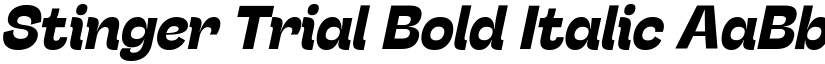Stinger Trial Bold Italic font