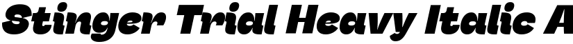 Stinger Trial Heavy Italic font