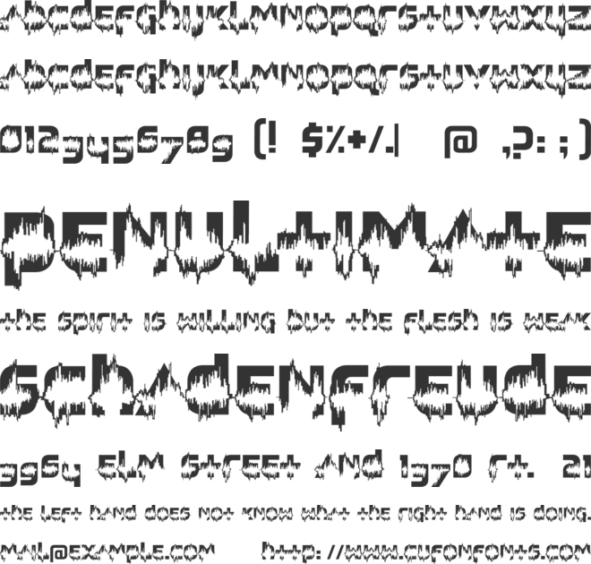 Feedback Loud font preview