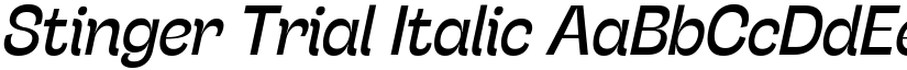 Stinger Trial Italic font