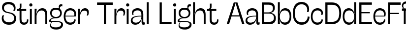 Stinger Trial Light font