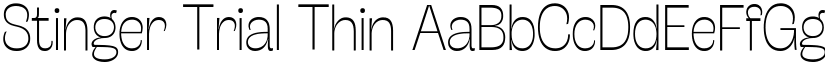 Stinger Trial Thin font