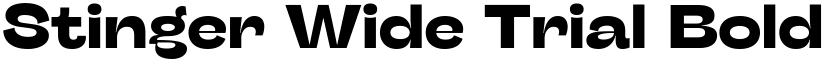 Stinger Wide Trial Bold font