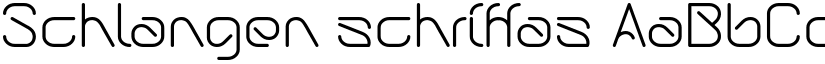 Schlangen schriftas font