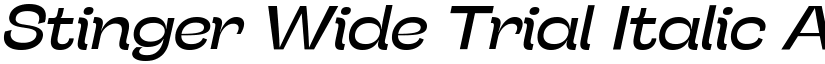 Stinger Wide Trial Italic font