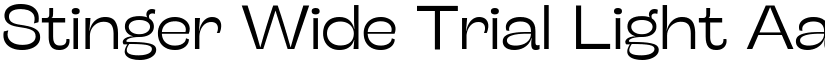 Stinger Wide Trial Light font