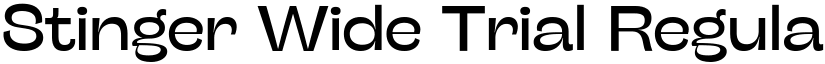 Stinger Wide Trial Regular font