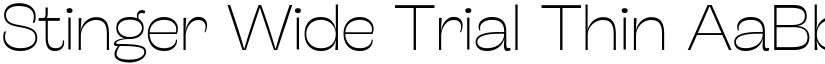 Stinger Wide Trial Thin font