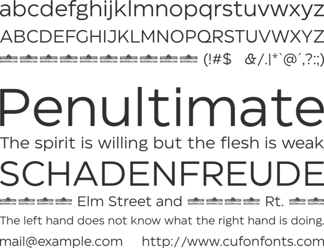 Eastman Trial font preview