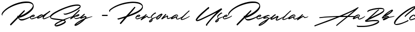 RedSky - Personal Use Regular font