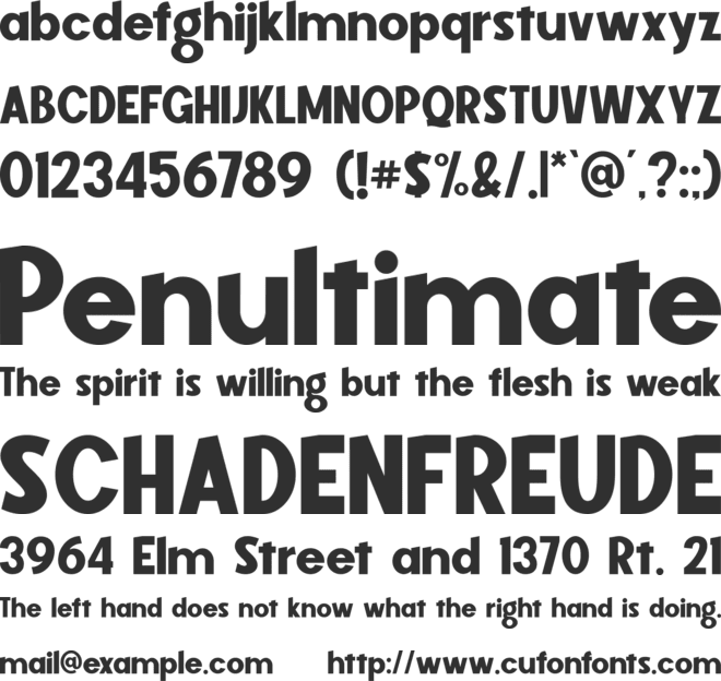 Midnight Workers font preview
