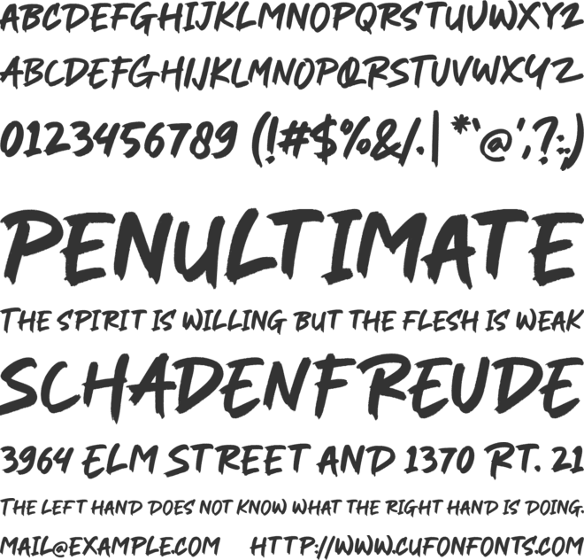 Against Romance font preview