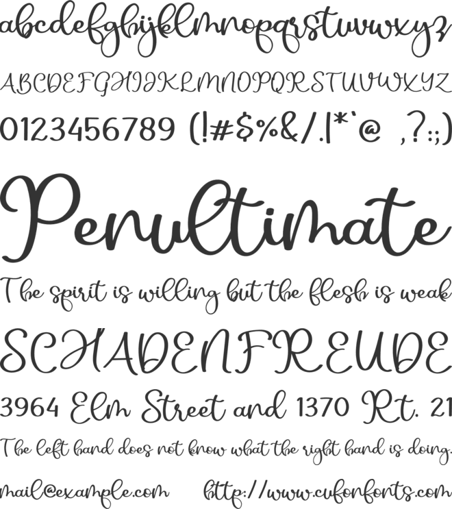 Samerville font preview