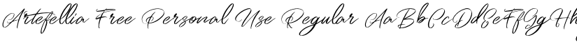 Artefellia Free Personal Use Regular font