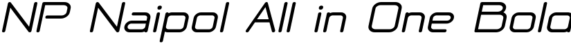 NP Naipol All in One Bold Italic font