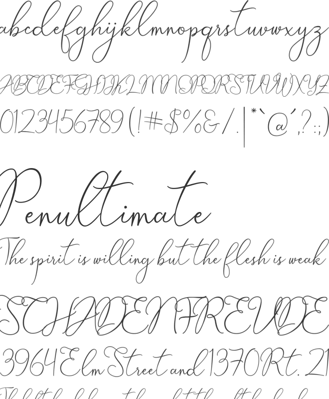 Billkia font preview