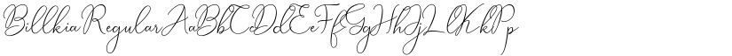 Billkia Regular font