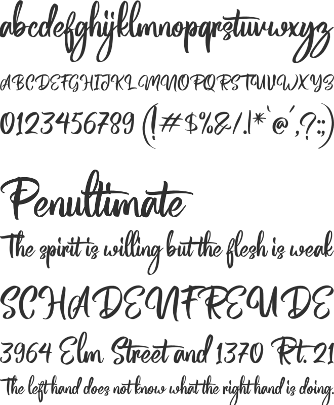 Magentasia Free Personal Use font preview