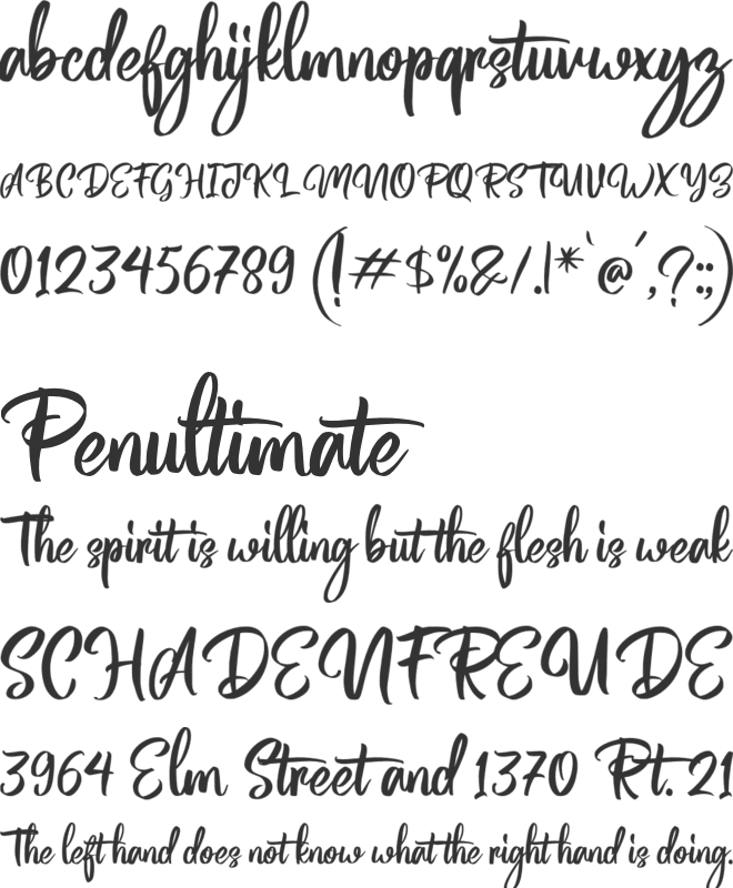 Magentasia Free Personal Use font preview