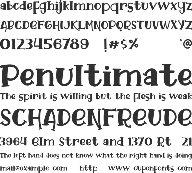 Funky Tiger font preview