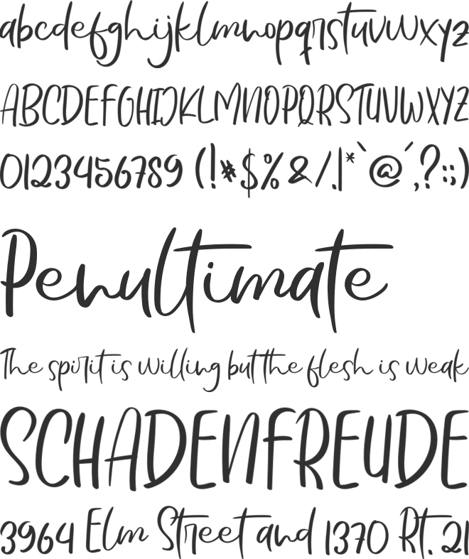 Evertone font preview