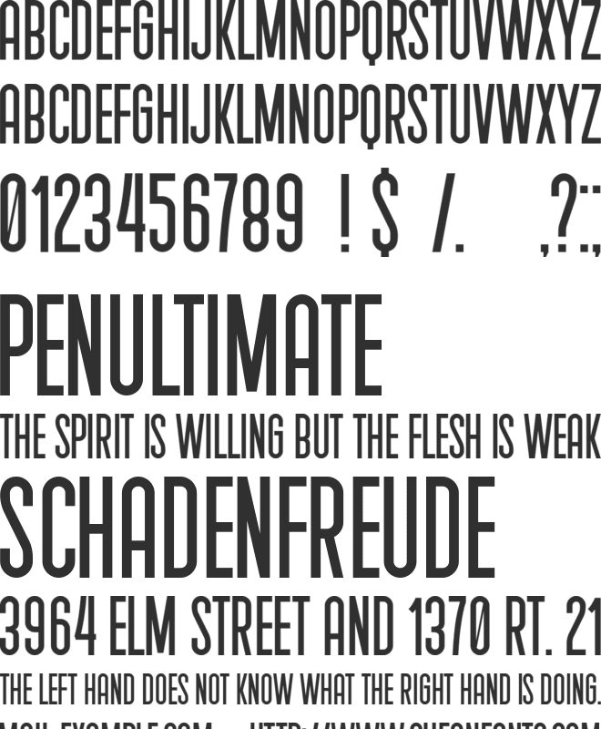 Shakeout font preview