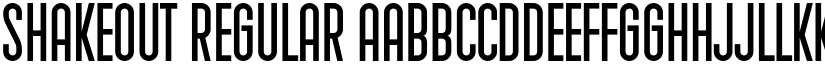 Shakeout Regular font