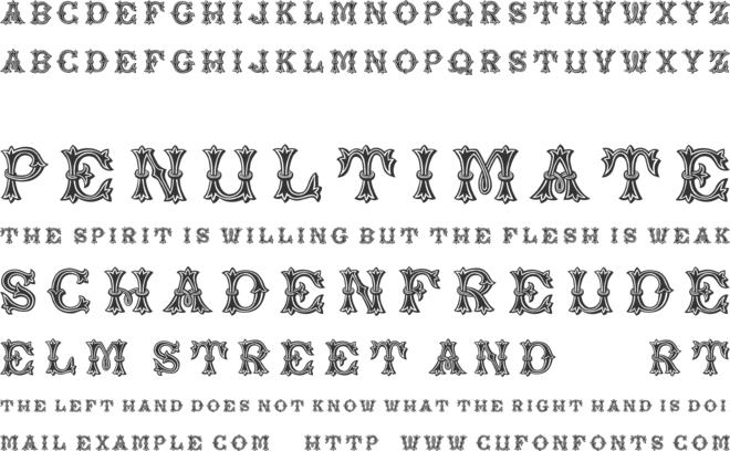 Reveler font preview