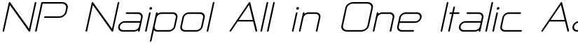 NP Naipol All in One Italic font