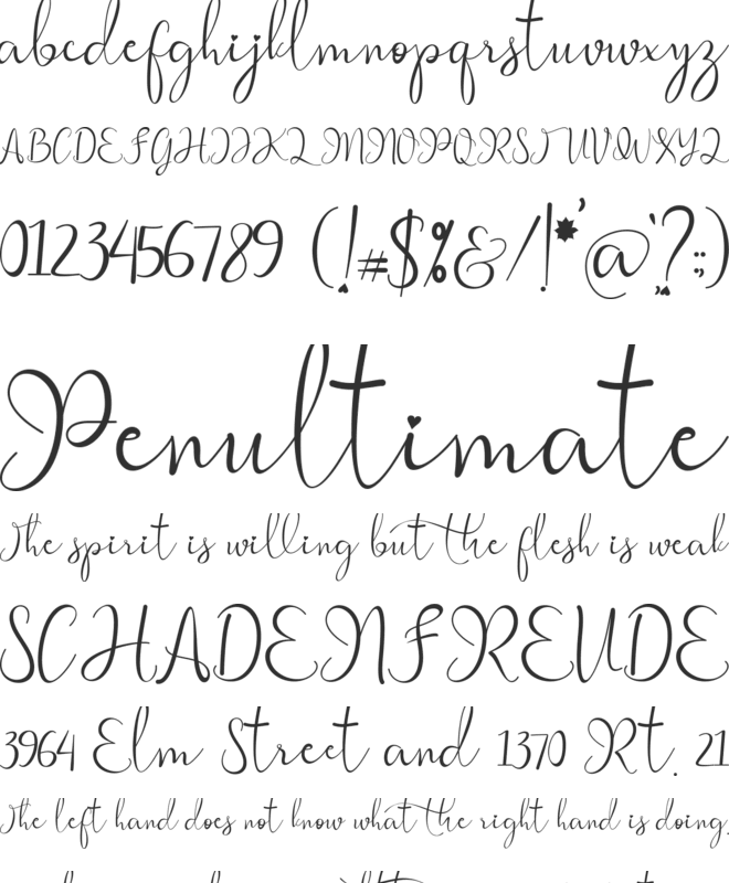 Mikella font preview