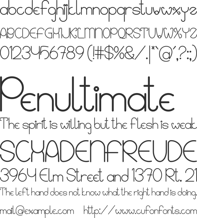 Cleandro font preview