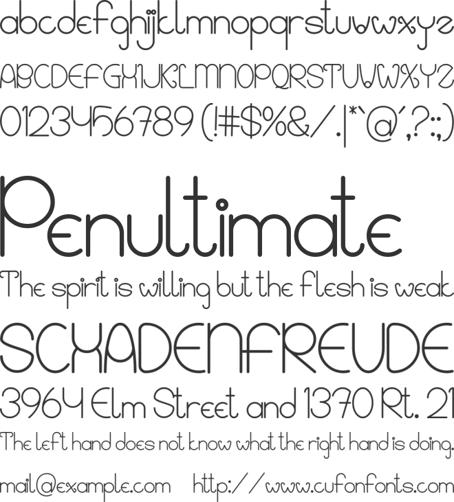 Cleandro font preview