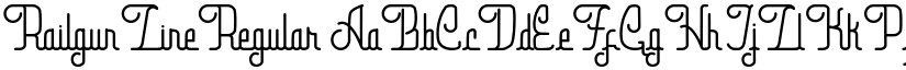 Railgun Line Regular font