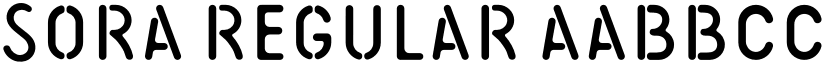 SORA Regular font