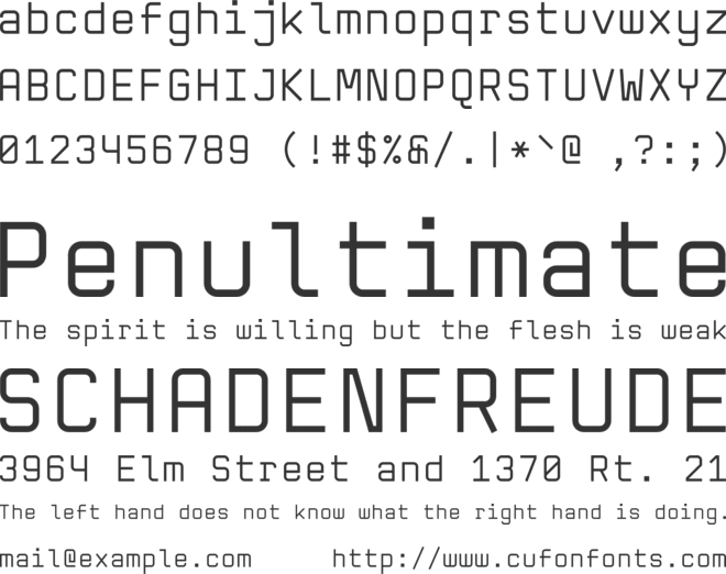 Ra Mono font preview