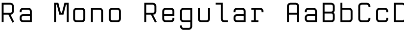 Ra Mono Regular font