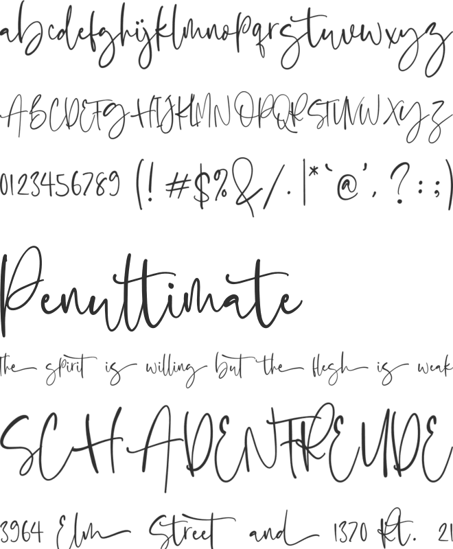Bostya - Personal Use font preview