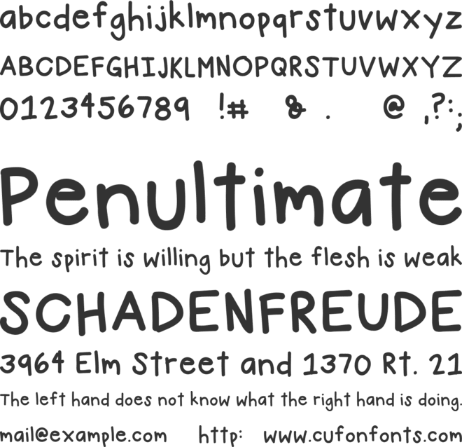 Mandy Cowley font preview