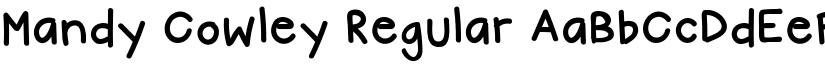 Mandy Cowley Regular font