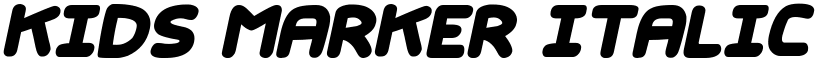 Kids Marker Italic font