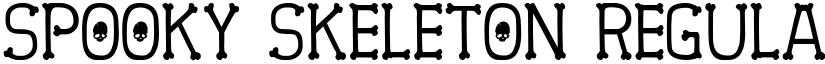 Spooky Skeleton Regular font