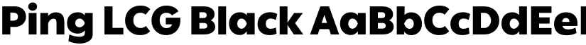 Ping LCG Black font