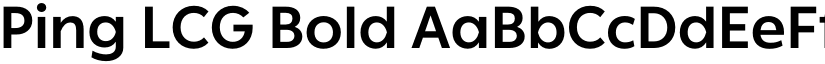 Ping LCG Bold font