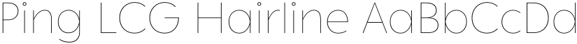 Ping LCG Hairline font