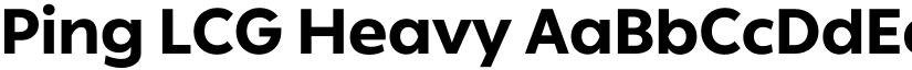 Ping LCG Heavy font